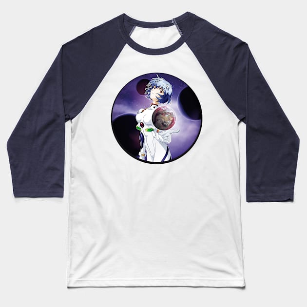 Ayanami Rei - The Red Sea edit. Baseball T-Shirt by YueGraphicDesign